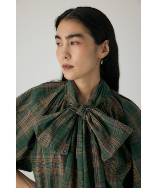 crie conforto(クリーコンフォルト)の「チェックボウタイブラウス 冬服 / リボン(シャツ/ブラウス・レディース・レッド系その他/ブラック系その他/グリーン系その他・FREE)」の19枚目の写真