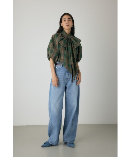 crie conforto(クリーコンフォルト)の「チェックボウタイブラウス 冬服 / リボン(シャツ/ブラウス・レディース・レッド系その他/ブラック系その他/グリーン系その他・FREE)」の20枚目の写真
