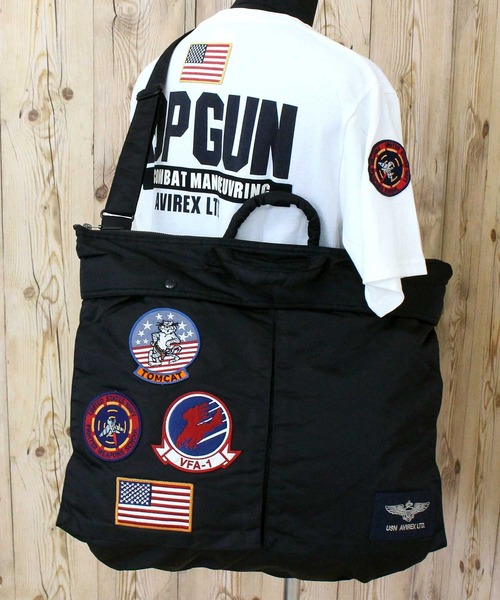 AVIREX(アヴィレックス)の「TOP GUN HELMET BAG(トートバッグ・メンズ・ブラック/セージグリーン・FREE)」の11枚目の写真