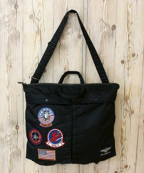 AVIREX(アヴィレックス)の「TOP GUN HELMET BAG(トートバッグ・メンズ・ブラック/セージグリーン・FREE)」の10枚目の写真