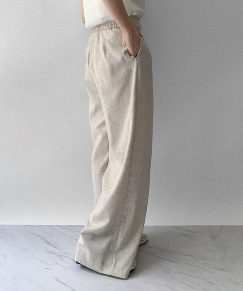 on:nue（オンニュ）の「【on:nue】[4色展開/3サイズ展開] センタープレスタックストレートスラックス（スラックス・レディース・グレー/ブラック/カーキ/オートミール・LARGE/MEDIUM/SMALL）」の12枚目の写真