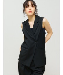 MIDIUMISOLID（ミディウミソリッド）の「MIDIUMISOLID for Ladies ウエストシェイプテーラードジレ（ベスト）」