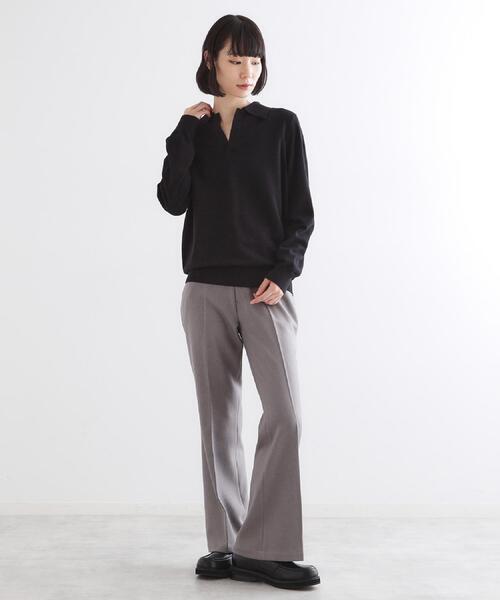 tk.TAKEO KIKUCHI（ティーケータケオキクチ）の「ハイゲージスキッパーコンパクトポロニット（ニット/セーター・メンズ・ワインレッド/ライトグレー/ブラック・03/02/01）」の10枚目の写真