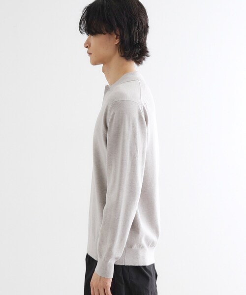 tk.TAKEO KIKUCHI（ティーケータケオキクチ）の「ハイゲージスキッパーコンパクトポロニット（ニット/セーター・メンズ・ワインレッド/ライトグレー/ブラック・03/02/01）」の19枚目の写真