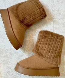 ipugo（イプゴ）の「ipugo ファーソックス厚底ムートンブーツ（ブーツ）」