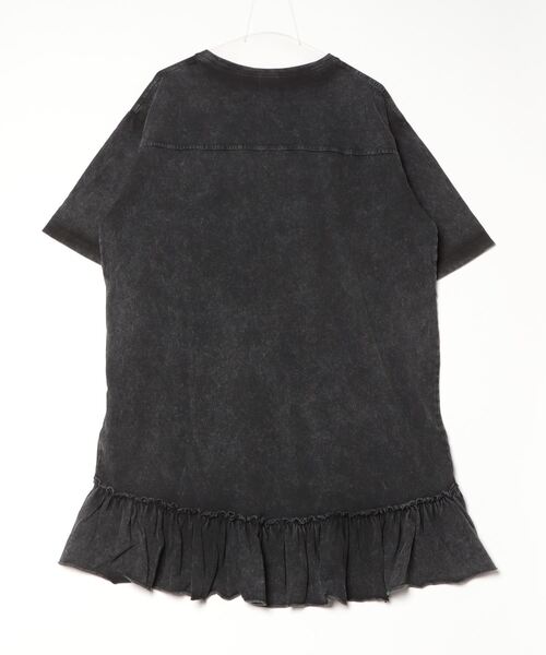 ROSE BUD／FRILL TEE DRESS／ブラック FRILL TEE DRESS | ローズバッド(ROSE BUD) | マルイウェブチャネル
