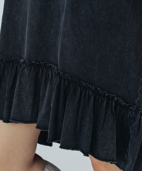 ROSE BUD(ローズバッド)の「FRILL TEE DRESS(ワンピース・レディース・ホワイト/ピンク/ブラック・ONE SIZE)」の6枚目の写真
