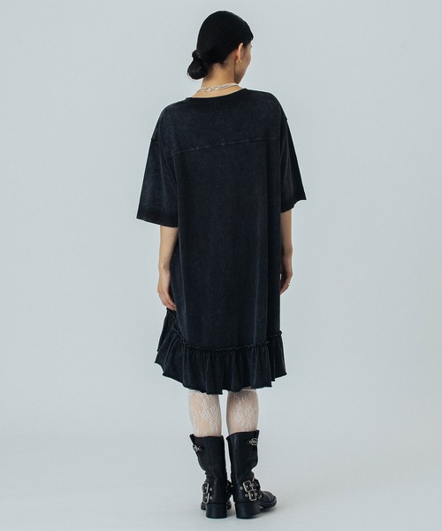 ROSE BUD(ローズバッド)の「FRILL TEE DRESS(ワンピース・レディース・ホワイト/ピンク/ブラック・ONE SIZE)」の18枚目の写真