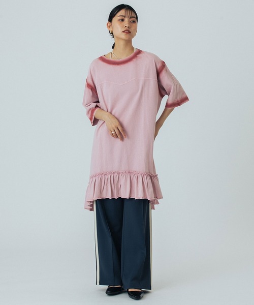 ROSE BUD(ローズバッド)の「FRILL TEE DRESS(ワンピース・レディース・ホワイト/ピンク/ブラック・ONE SIZE)」の13枚目の写真