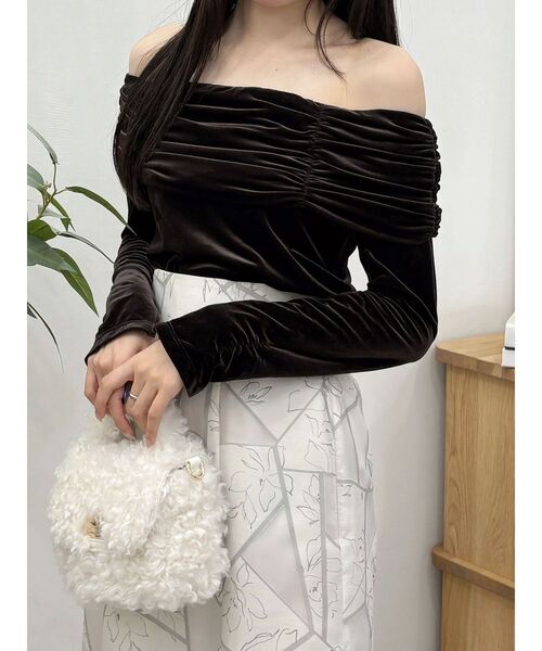 MERCURYDUO(マーキュリーデュオ)の「プードルファーバッグ(ハンドバッグ・レディース・オフホワイト/ピンク・FREE)」の20枚目の写真