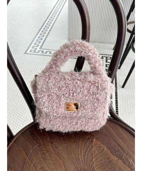 MERCURYDUO(マーキュリーデュオ)の「プードルファーバッグ(ハンドバッグ・レディース・オフホワイト/ピンク・FREE)」の16枚目の写真