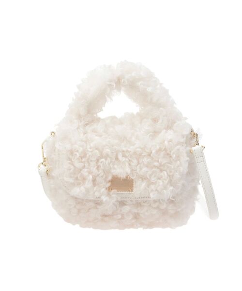 MERCURYDUO(マーキュリーデュオ)の「プードルファーバッグ(ハンドバッグ・レディース・オフホワイト/ピンク・FREE)」の4枚目の写真