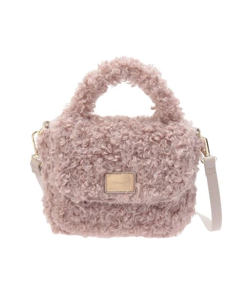 MERCURYDUO(マーキュリーデュオ)の「プードルファーバッグ(ハンドバッグ・レディース・オフホワイト/ピンク・FREE)」の3枚目の写真