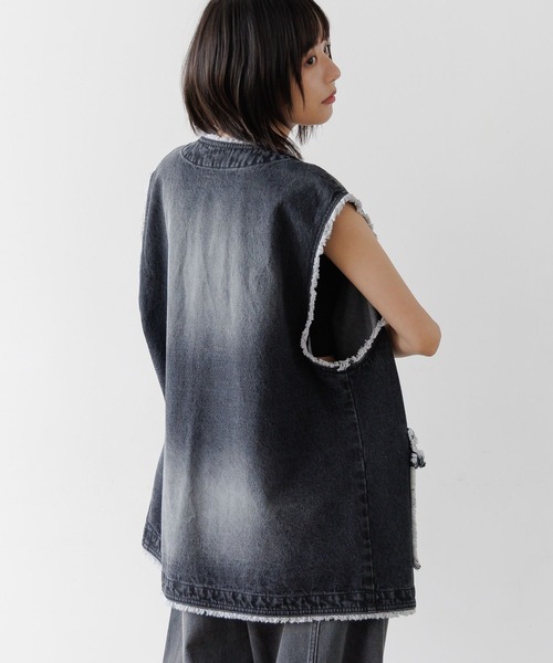 PBLIM（ページボーイリム）の「《UNISEX》アソートフリンジベスト（その他アウター・レディース・ブラック/カーキ/レオパード・FREE）」の5枚目の写真