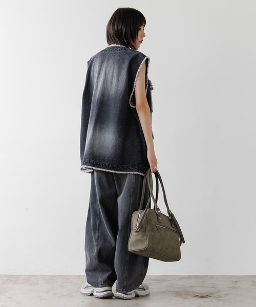 PBLIM（ページボーイリム）の「《UNISEX》アソートフリンジベスト（その他アウター・レディース・ブラック/カーキ/レオパード・FREE）」の7枚目の写真