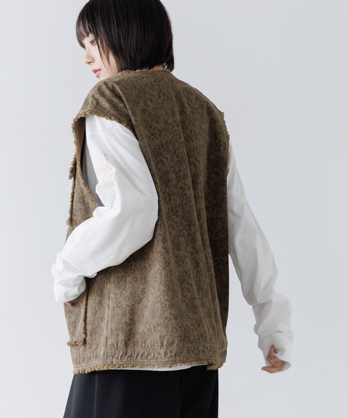 PBLIM（ページボーイリム）の「《UNISEX》アソートフリンジベスト（その他アウター・レディース・ブラック/カーキ/レオパード・FREE）」の15枚目の写真