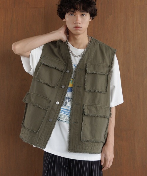 PBLIM（ページボーイリム）の「《UNISEX》アソートフリンジベスト（その他アウター・レディース・ブラック/カーキ/レオパード・FREE）」の19枚目の写真