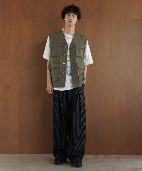 PBLIM（ページボーイリム）の「《UNISEX》アソートフリンジベスト（その他アウター・レディース・ブラック/カーキ/レオパード・FREE）」の21枚目の写真