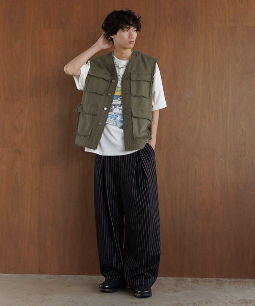 PBLIM（ページボーイリム）の「《UNISEX》アソートフリンジベスト（その他アウター・レディース・ブラック/カーキ/レオパード・FREE）」の22枚目の写真