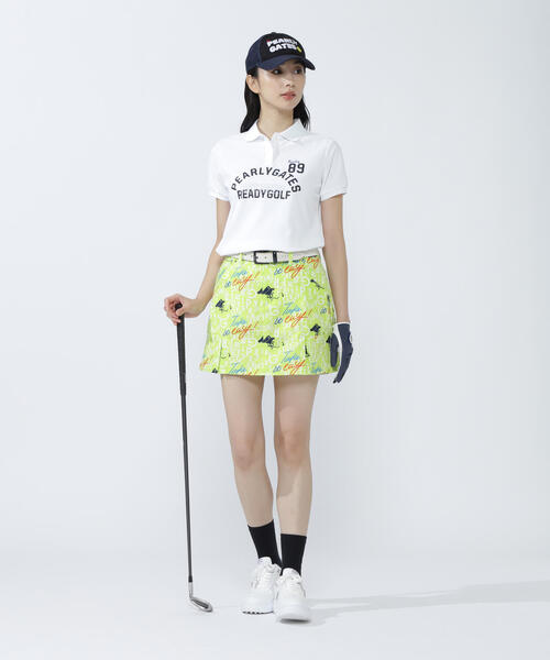 PEARLY GATES(パーリーゲイツ)の「【PEARLY GATES】TEXBRID二重織裏使い スカート <BALLくんロゴ総柄>(スカート・レディース・ホワイト系その他/その他10/ダークインディゴブルー・MEDIUM/LARGE/SMALL)」の22枚目の写真