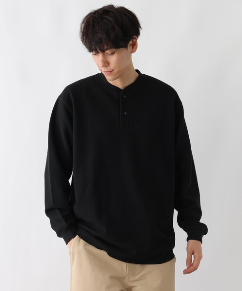 FOUND GOOD（ファウンドグッド）の「ワッフルヘンリーネックT（Tシャツ/カットソー・メンズ・ホワイト系1/グレー系5/ブラック・XL/L/M）」の10枚目の写真