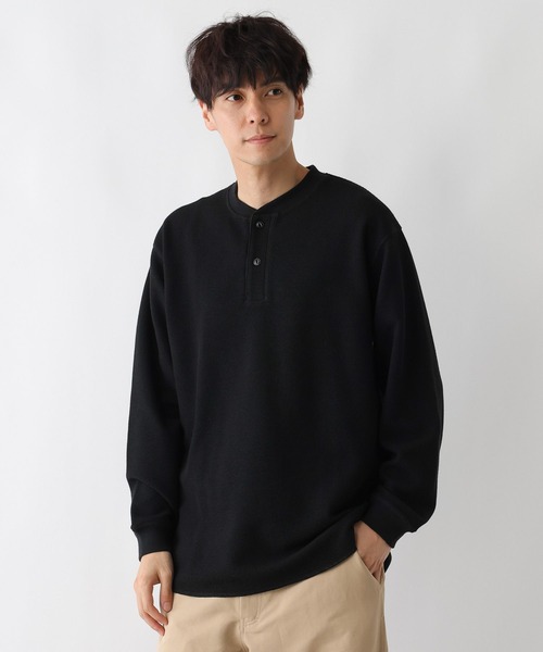 FOUND GOOD（ファウンドグッド）の「ワッフルヘンリーネックT（Tシャツ/カットソー・メンズ・ホワイト系1/グレー系5/ブラック・XL/L/M）」の11枚目の写真