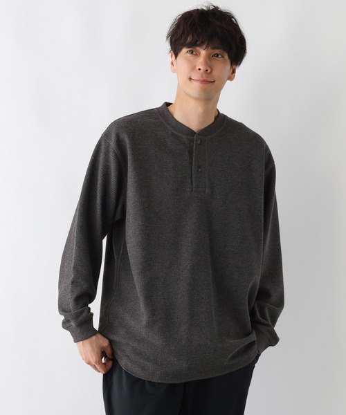 FOUND GOOD（ファウンドグッド）の「ワッフルヘンリーネックT（Tシャツ/カットソー・メンズ・ホワイト系1/グレー系5/ブラック・XL/L/M）」の14枚目の写真