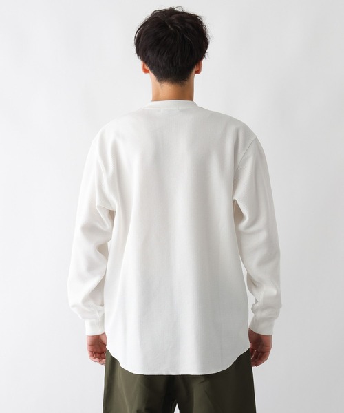 FOUND GOOD（ファウンドグッド）の「ワッフルヘンリーネックT（Tシャツ/カットソー・メンズ・ホワイト系1/グレー系5/ブラック・XL/L/M）」の18枚目の写真