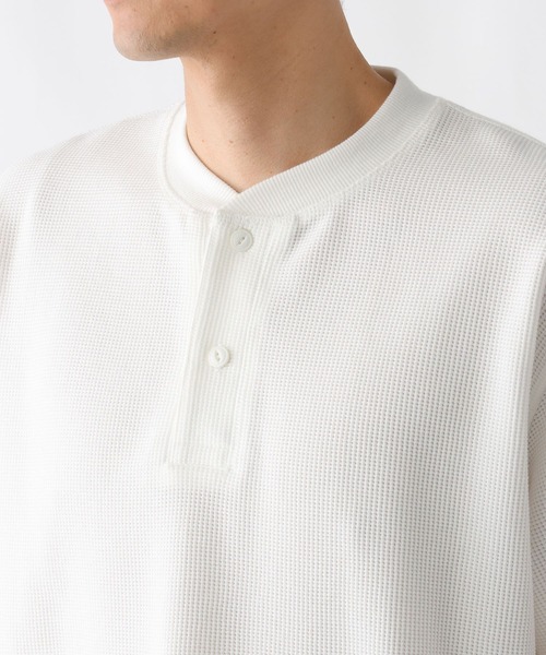 FOUND GOOD（ファウンドグッド）の「ワッフルヘンリーネックT（Tシャツ/カットソー・メンズ・ホワイト系1/グレー系5/ブラック・XL/L/M）」の19枚目の写真