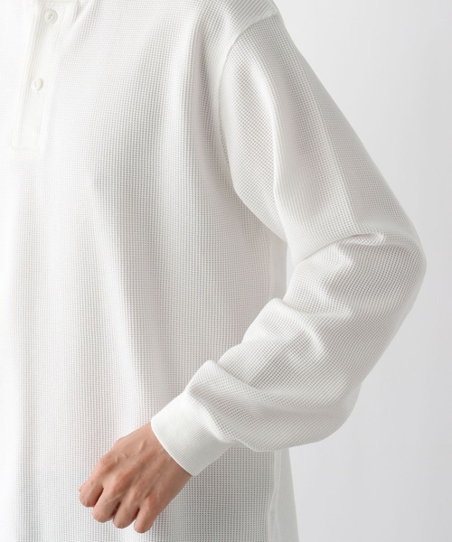 FOUND GOOD（ファウンドグッド）の「ワッフルヘンリーネックT（Tシャツ/カットソー・メンズ・ホワイト系1/グレー系5/ブラック・XL/L/M）」の20枚目の写真