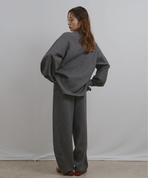 ミラノリブ編みボタン付きニットトップス Palm Riche│Eimee Law