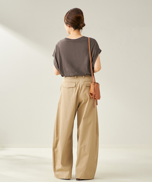 plage（プラージュ）の「《追加》ALBINI ハイゲージTシャツ（Tシャツ/カットソー・レディース・ブラウン/スカイブルー/チャコールグレー/ホワイト・FREE）」の19枚目の写真