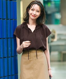 最終価格♡　23区　小さいサイズ32 シフォン　フリル　ブラウス 小さいサイズ フリルハイネックブラウス 低身長さん・小柄女性