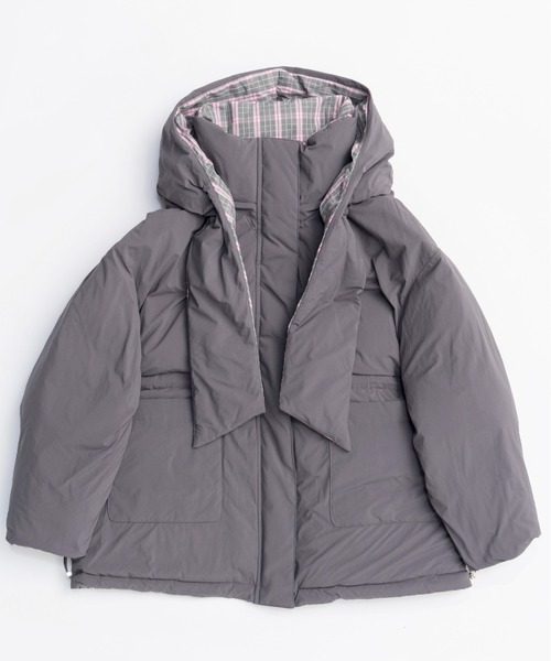 MAISON SPECIAL（メゾンスペシャル）の「Plaid Hoodie Scarf Middle