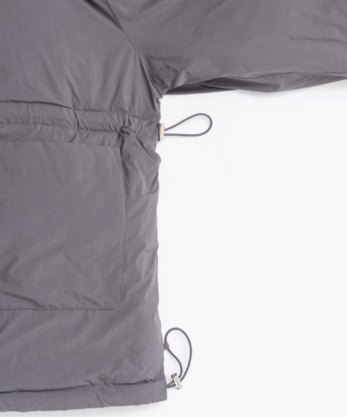 Plaid Hoodie Scarf Middle Down Coat/チェックフーディマフラーミドル