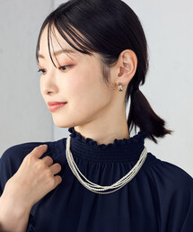 COMME CA ISM（コムサイズム）の「【宮城舞さん着用】3WAY プラスチックパール＆チェーンネックレス（ネックレス）」