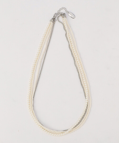 COMME CA ISM(コムサイズム)の「【宮城舞さん着用】3WAY プラスチックパール&チェーンネックレス(ネックレス・レディース・シルバー・FREE)」の7枚目の写真