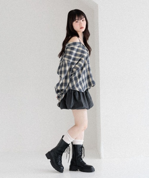 Heather(ヘザー)の「アソート切り替えバルーンミニスカート 585532(スカート・レディース・ブラック/ブラウン/キャメル/ブラウン系その他・S/M)」の7枚目の写真