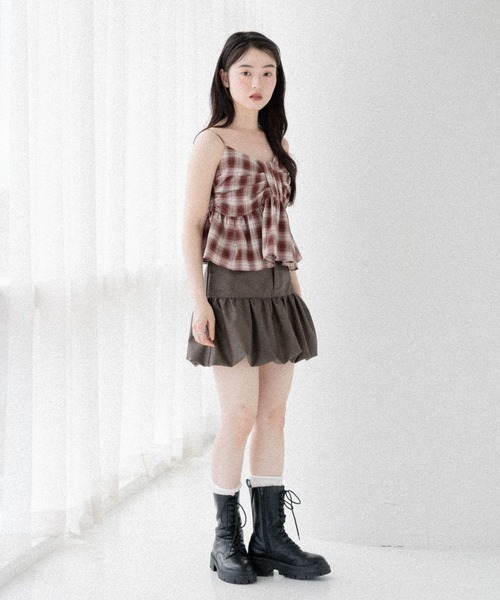 Heather(ヘザー)の「アソート切り替えバルーンミニスカート 585532(スカート・レディース・ブラック/ブラウン/キャメル/ブラウン系その他・S/M)」の10枚目の写真