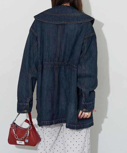 CIAOPANIC（チャオパニック）の「【ANTI WARP /アンチワープ】BIGショールカラーフィールドジャケット（ブルゾン・レディース・ピンク/ベージュ/ブルー・FREE）」の16枚目の写真