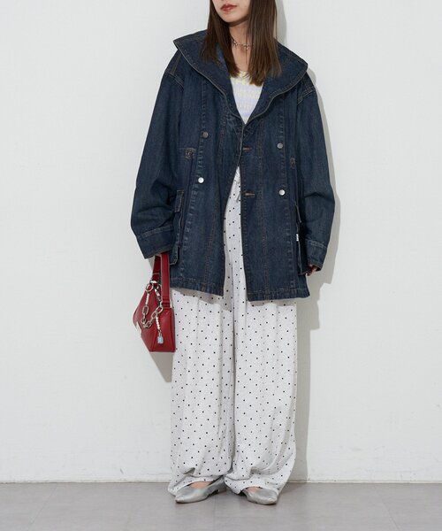 CIAOPANIC（チャオパニック）の「【ANTI WARP /アンチワープ】BIGショールカラーフィールドジャケット（ブルゾン・レディース・ピンク/ベージュ/ブルー・FREE）」の17枚目の写真