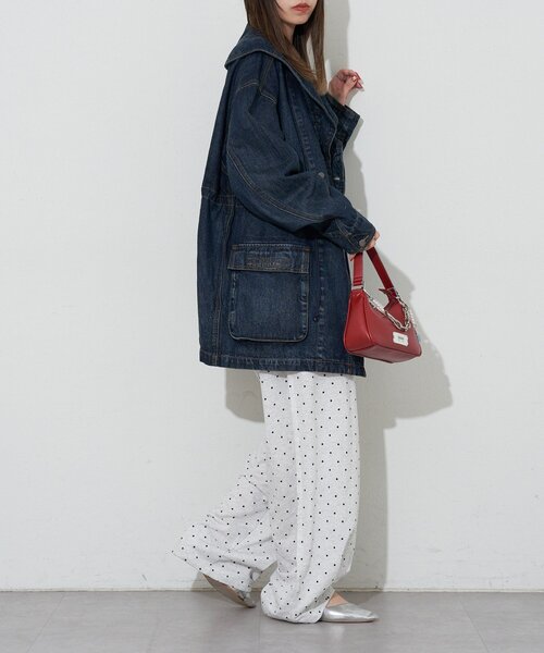 CIAOPANIC（チャオパニック）の「【ANTI WARP /アンチワープ】BIGショールカラーフィールドジャケット（ブルゾン・レディース・ピンク/ベージュ/ブルー・FREE）」の20枚目の写真