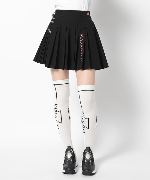 MARK & LONA 黒スカート サイドロゴ付き MARK & LONA 黒スカート