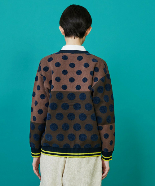 FRAPBOIS（フラボア）の「ドッツーニット カーディガン（ニット/セーター・レディース・ブラック系その他/ブラウン系その他・1/2）」の4枚目の写真