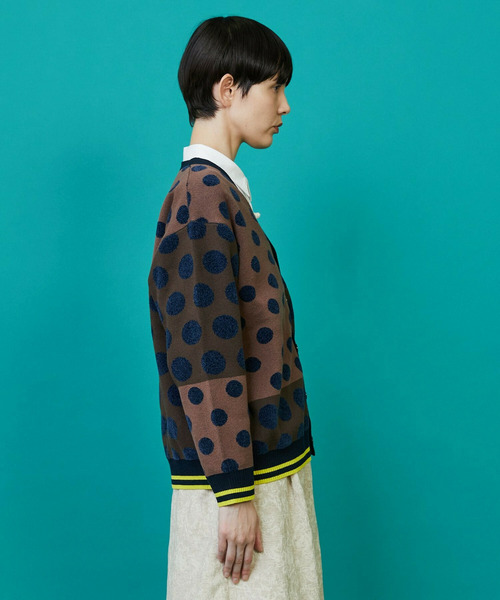 FRAPBOIS（フラボア）の「ドッツーニット カーディガン（ニット/セーター・レディース・ブラック系その他/ブラウン系その他・1/2）」の5枚目の写真