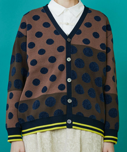 FRAPBOIS（フラボア）の「ドッツーニット カーディガン（ニット/セーター・レディース・ブラック系その他/ブラウン系その他・1/2）」の7枚目の写真