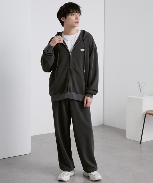 PENNEYS（ぺニーズ）の「PENNEYS/ペニーズ 別注 THE FOX ロゴ ワンポイント刺繍 ヴィンテージライク ヘビーウェイト ジップパーカー【セットアップ対応】（パーカー・メンズ・ブラウン/ブラック/グレー/カーキ/ネイビー・S/L/M）」の12枚目の写真