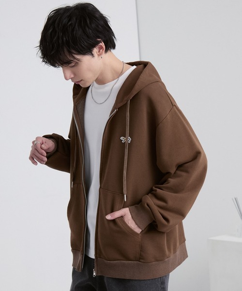 WHY NOT NOW クースベイフーディ　ブラウンパーカー Chaos（カオス） パーカー /WHY NOT NOWクースベイフーディー