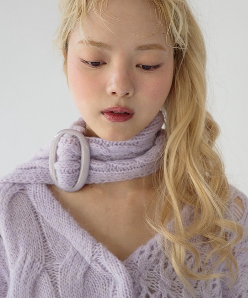 PUZZLE CARDI × BUCKLE COMBO / パズルカーディガン × バックル