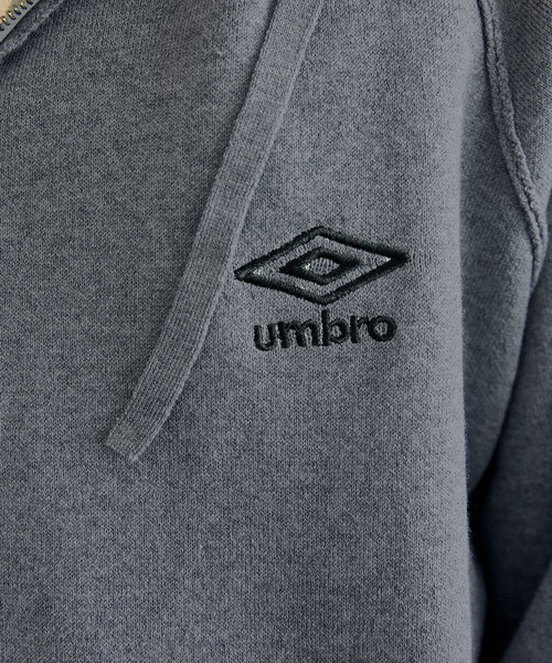 UMBRO(アンブロ)の「KNIT FULL-ZIP HOODIE/ニットフルジップフーディー/UMBRO別注(限定展開)(ニット/セーター・メンズ・ライトグレー/ブラック/ネイビー・MEDIUM/LARGE)」の15枚目の写真